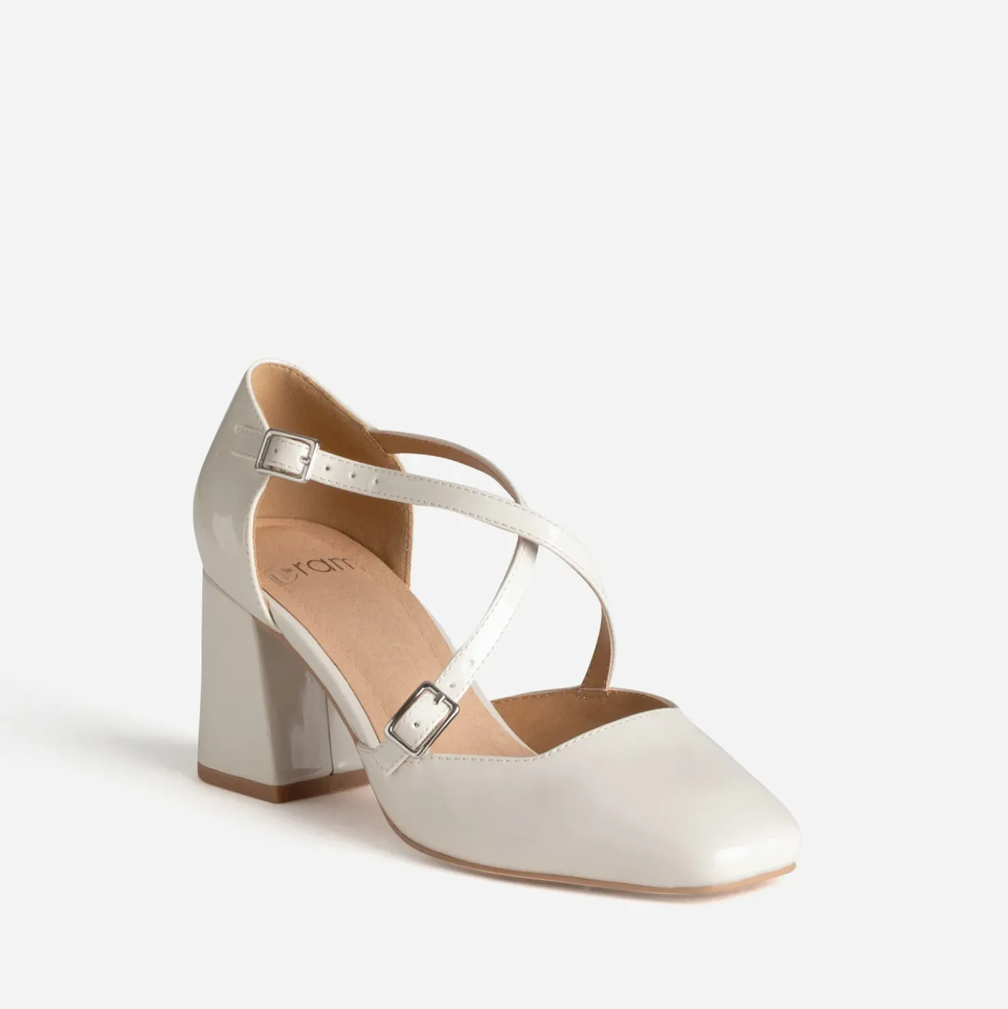 Babies beige vernie brides croisées