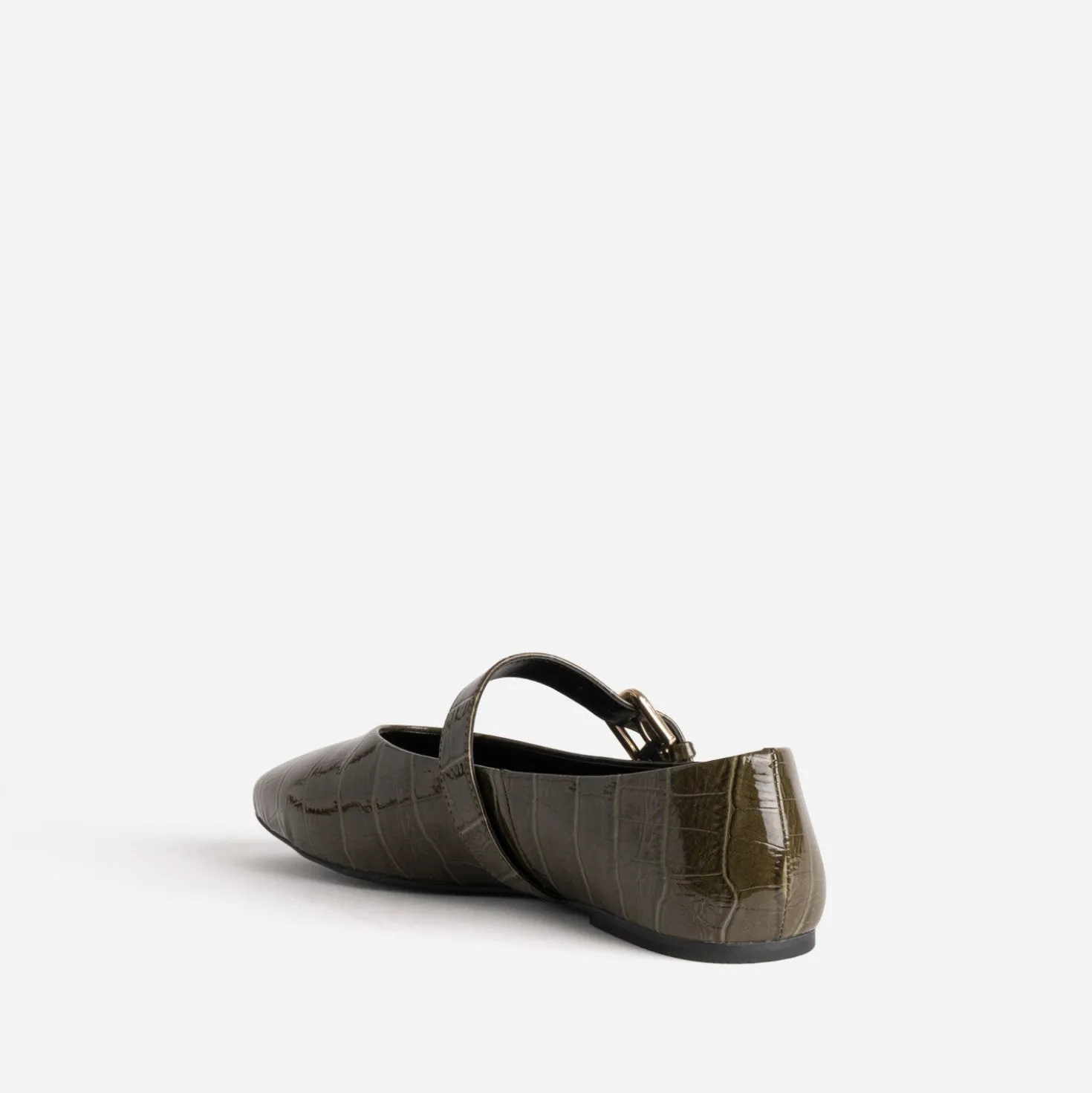 Babies kaki verni embossage effet croco