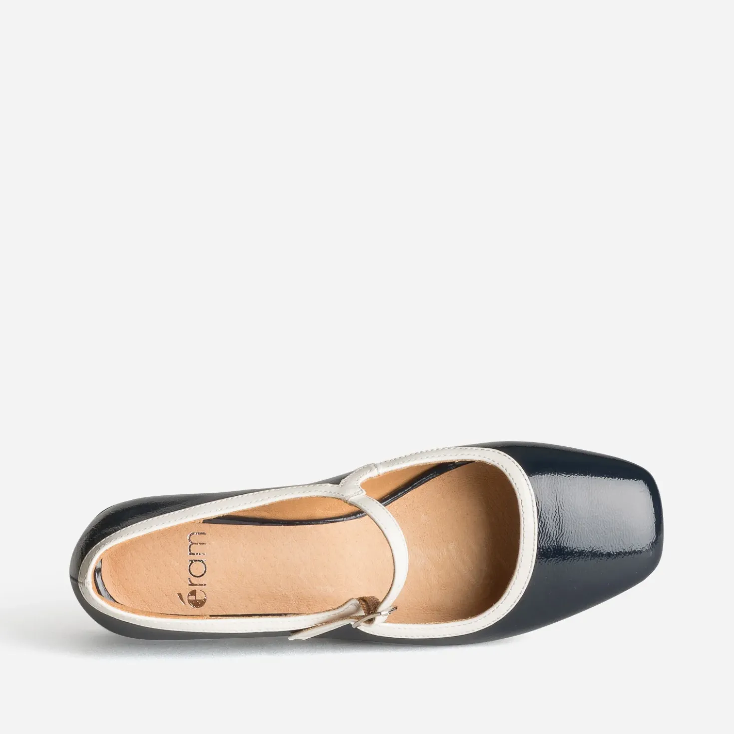 Babies marine vernie bordure blanche