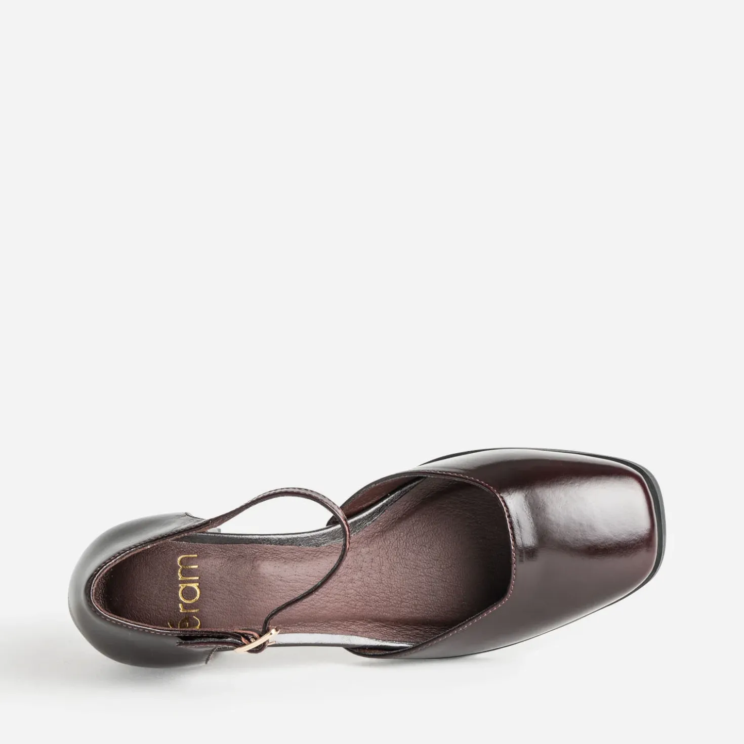 Babies marron cuir à talon