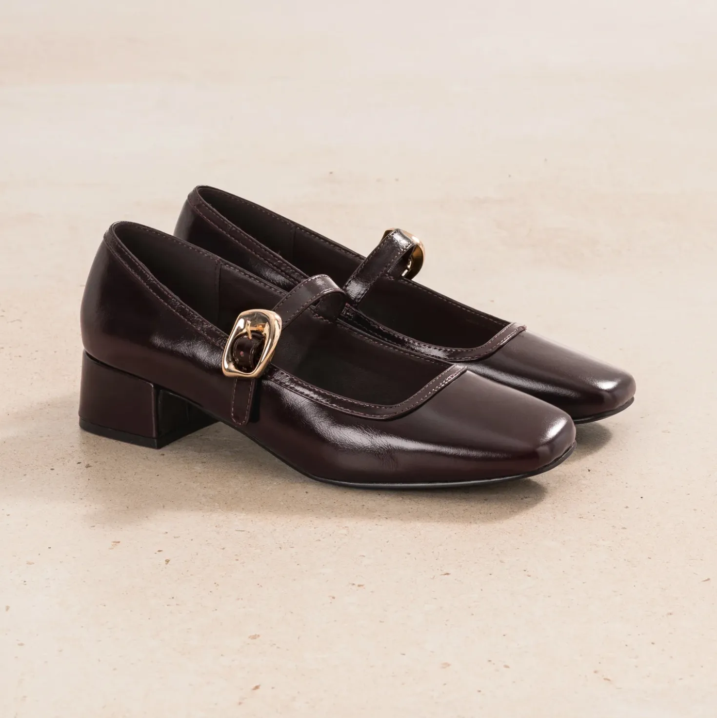 Babies marron foncé cuir