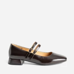Babies marron foncé double bride