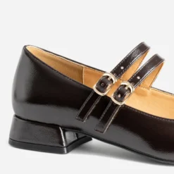 Babies marron foncé double bride