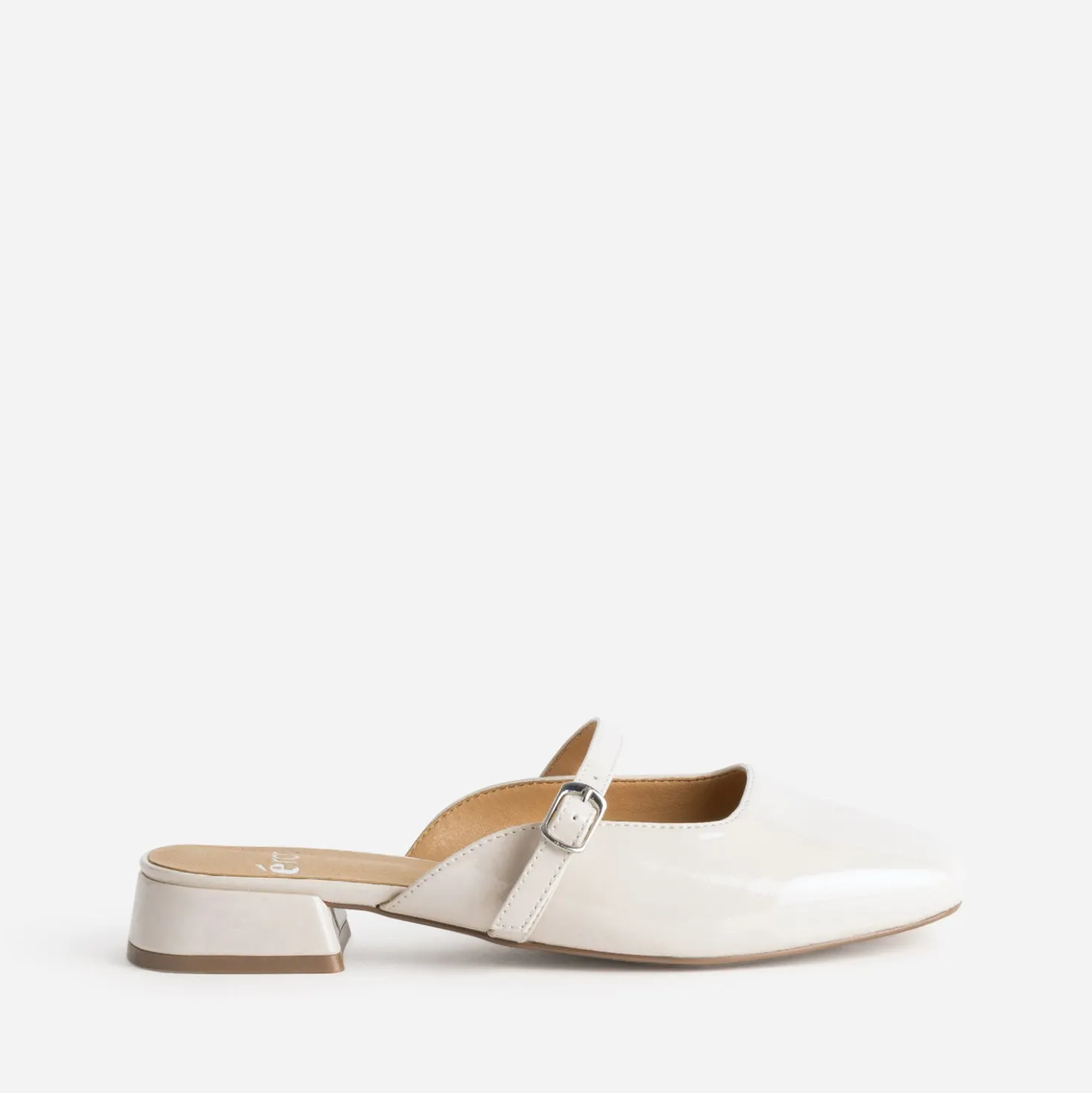 Babies mule beige vernie