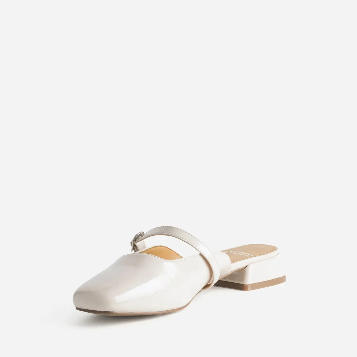 Babies mule beige vernie