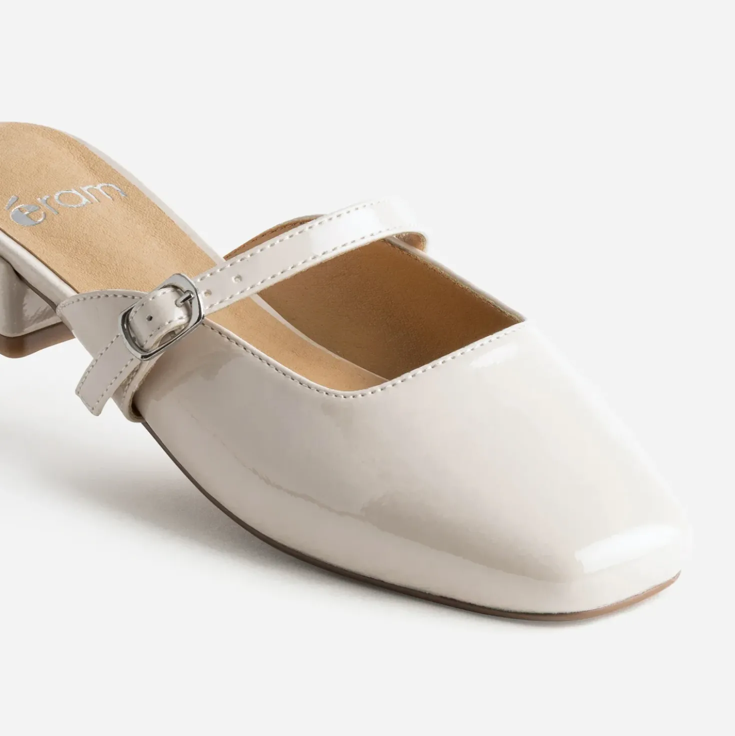 Babies mule beige vernie