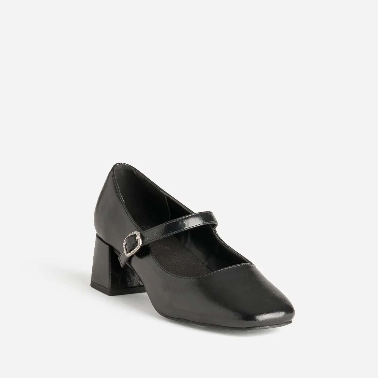 Babies noire boucle strass