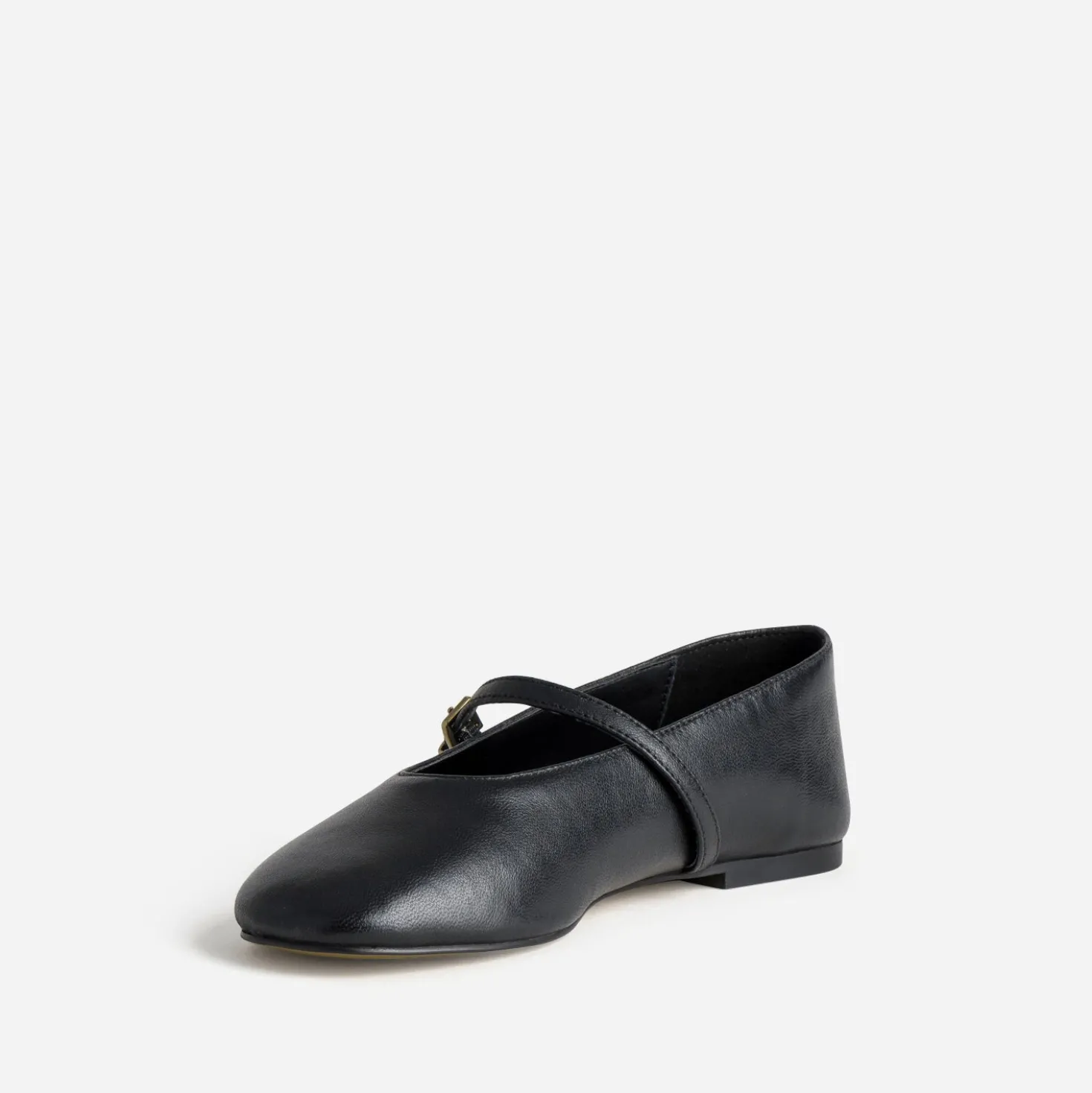 Babies noire cuir décolleté couvrant