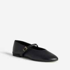 Babies noire cuir décolleté couvrant