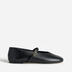 Babies noire cuir décolleté couvrant