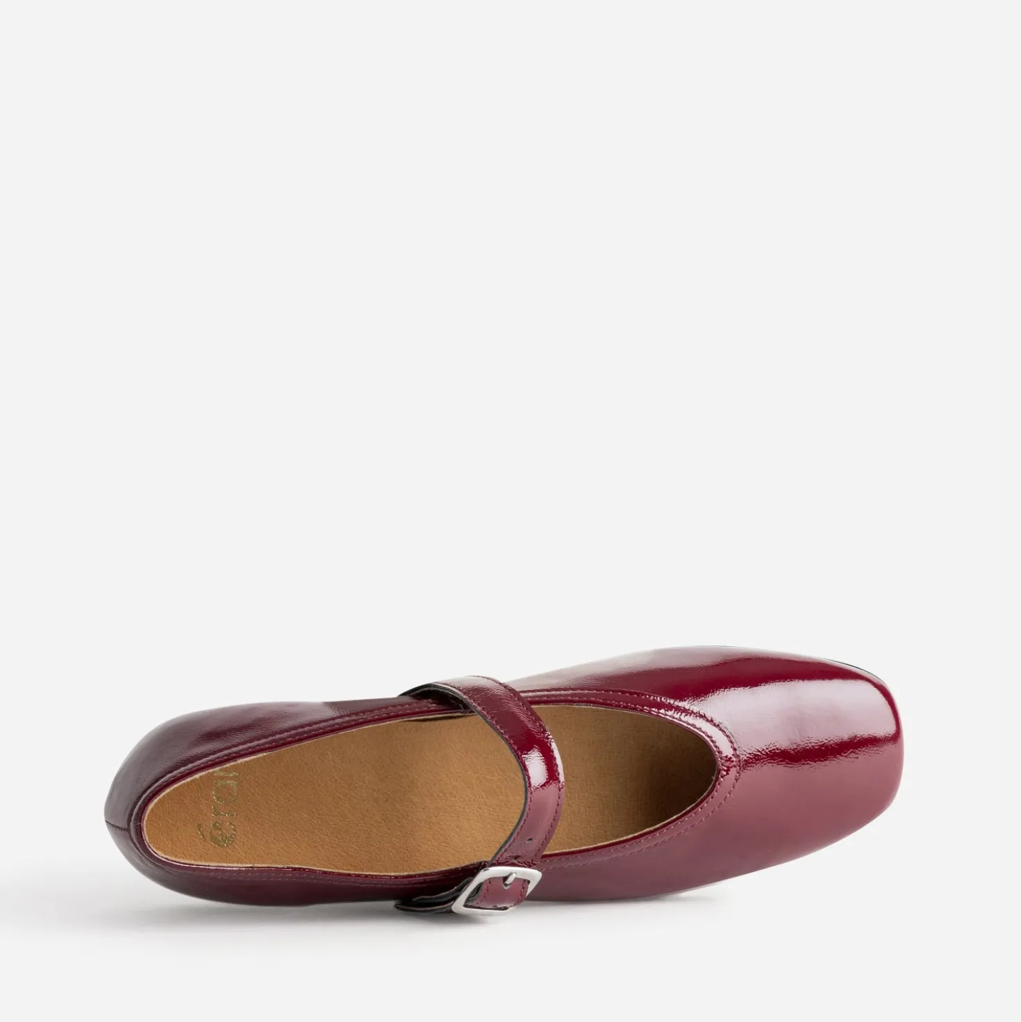 Babies rouge foncé cuir verni