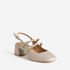 Babies slingback beige cuir