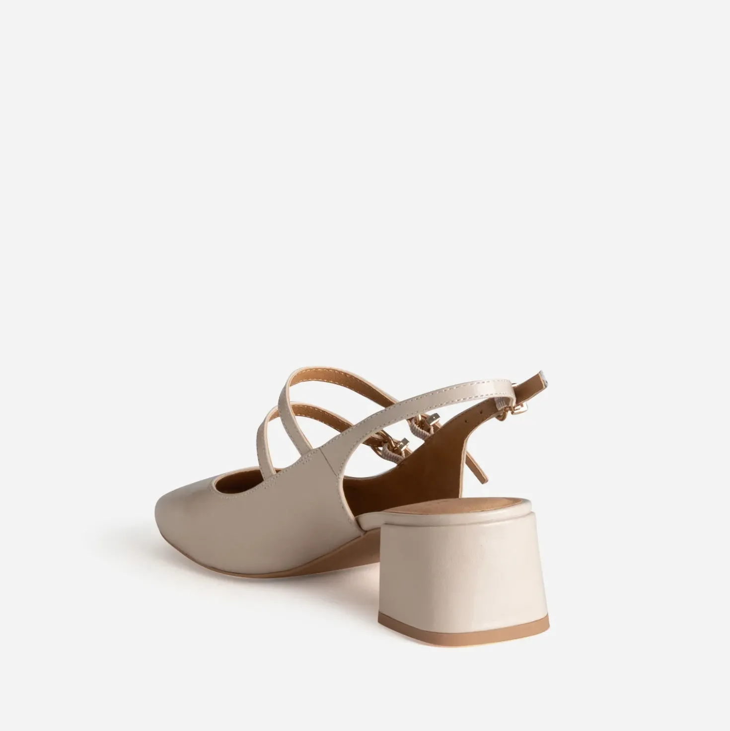Babies slingback beige cuir