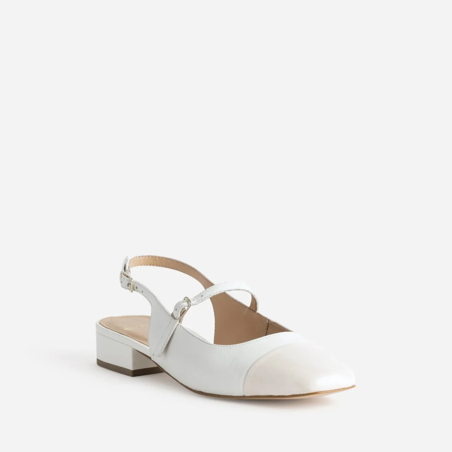 Babies slingback écrue cuir