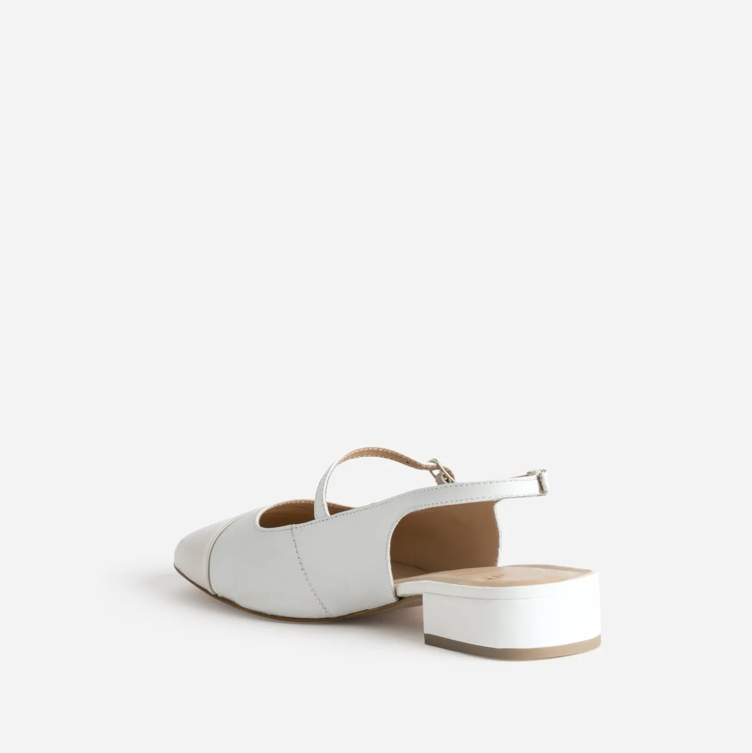 Babies slingback écrue cuir