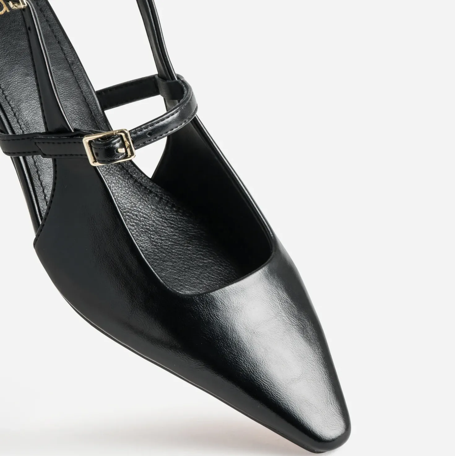 Babies slingback noir à bout pointu