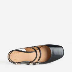 Babies slingback noire cuir