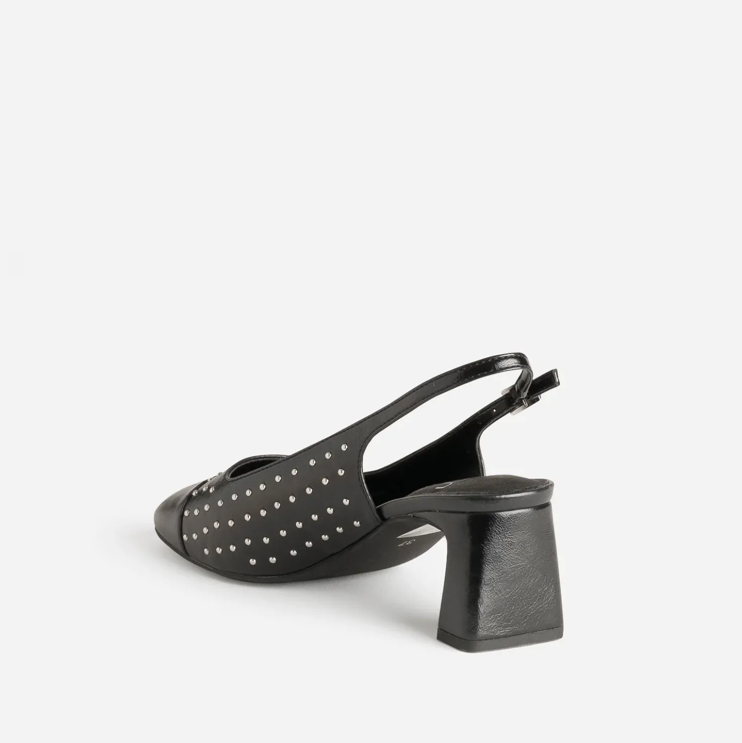 Babies slingback noire décor clous