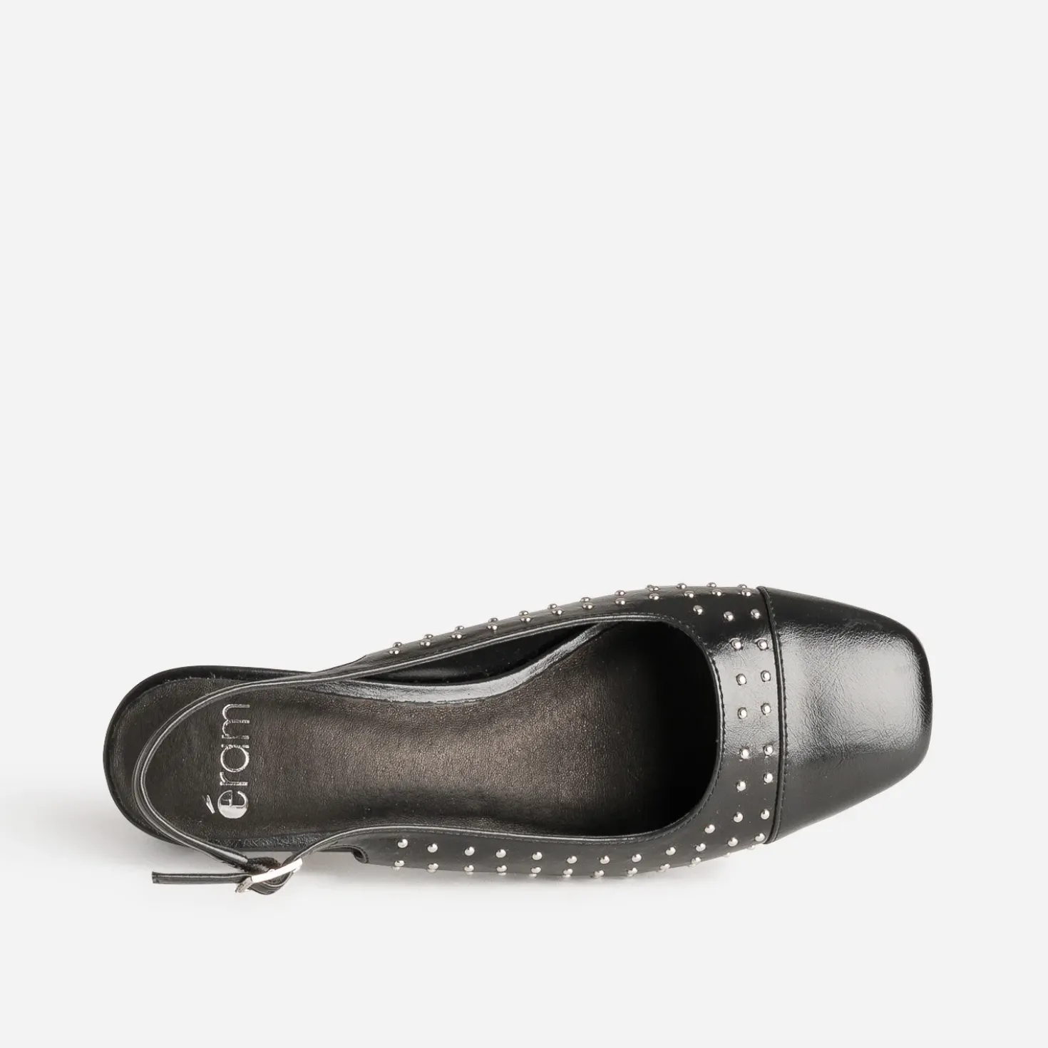 Babies slingback noire décor clous