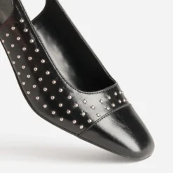Babies slingback noire décor clous
