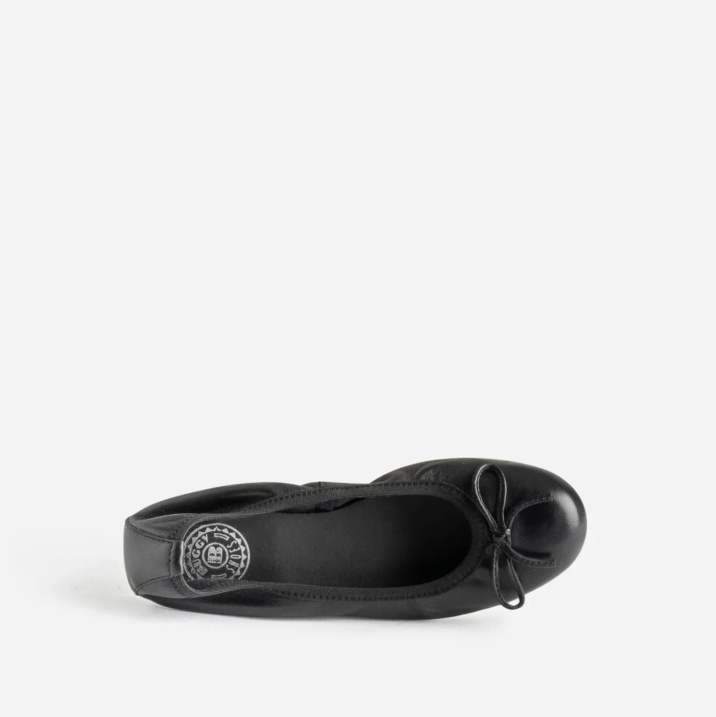 Ballerine éco-conçue BUGGY noire en cuir