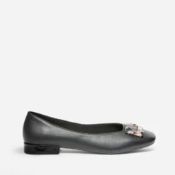 Ballerine noire avec décor écailles