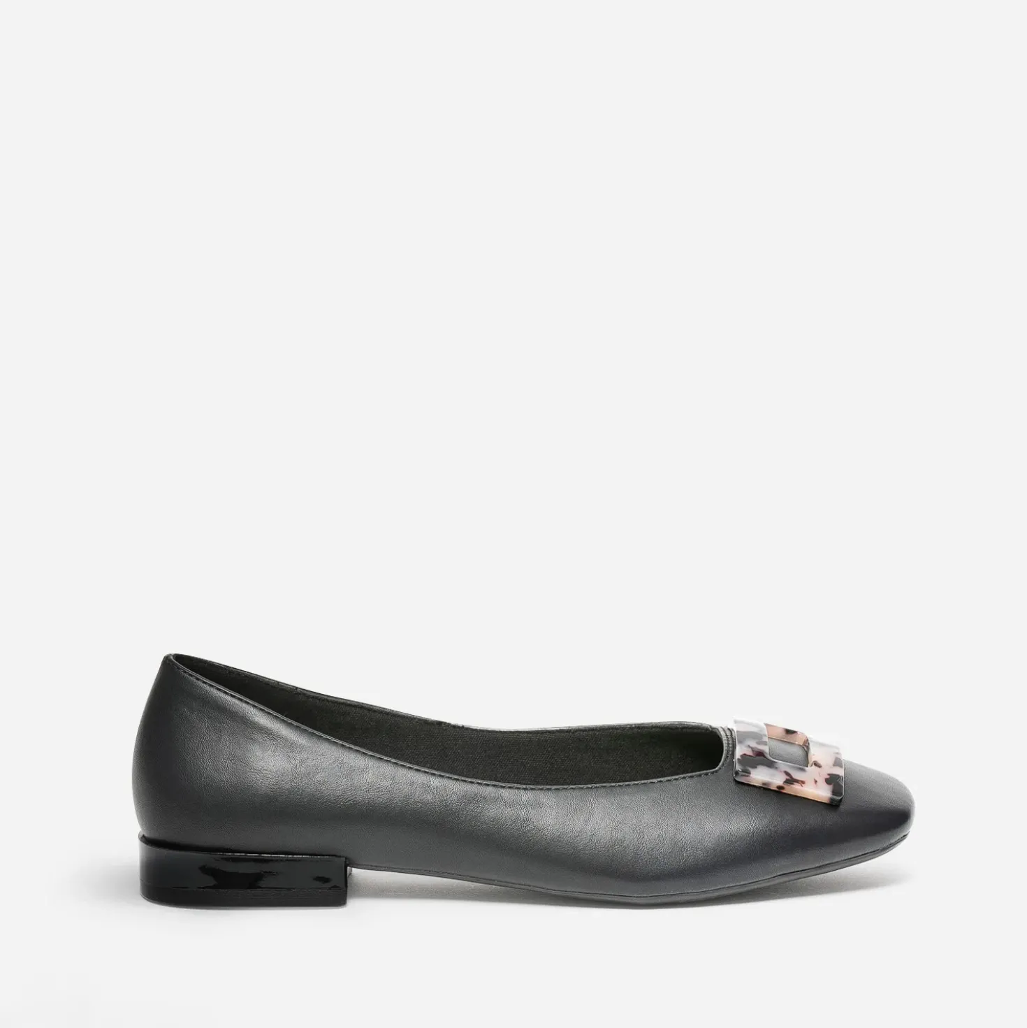 Ballerine noire avec décor écailles