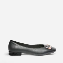 Ballerine noire avec décor écailles