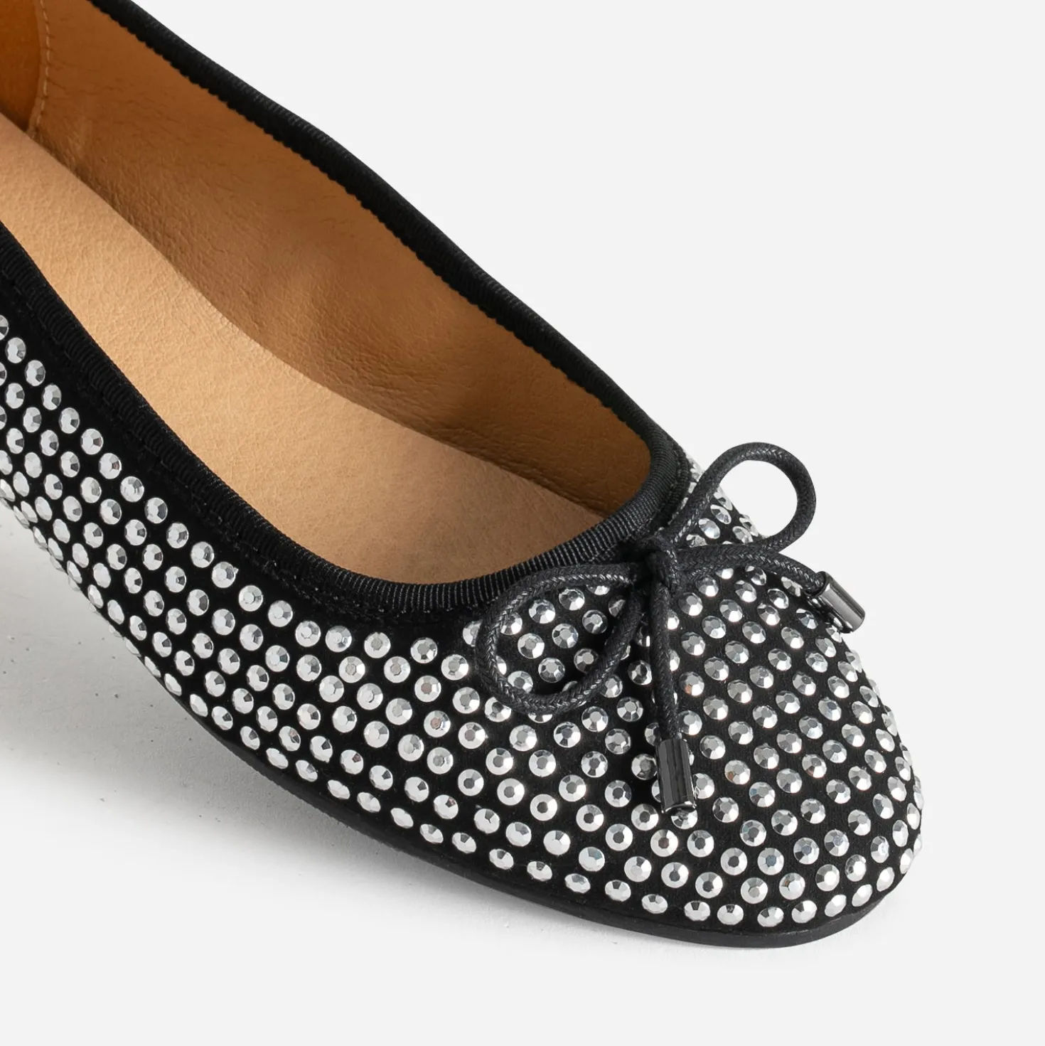 Ballerine noire décor strass