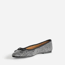 Ballerine noire décor strass