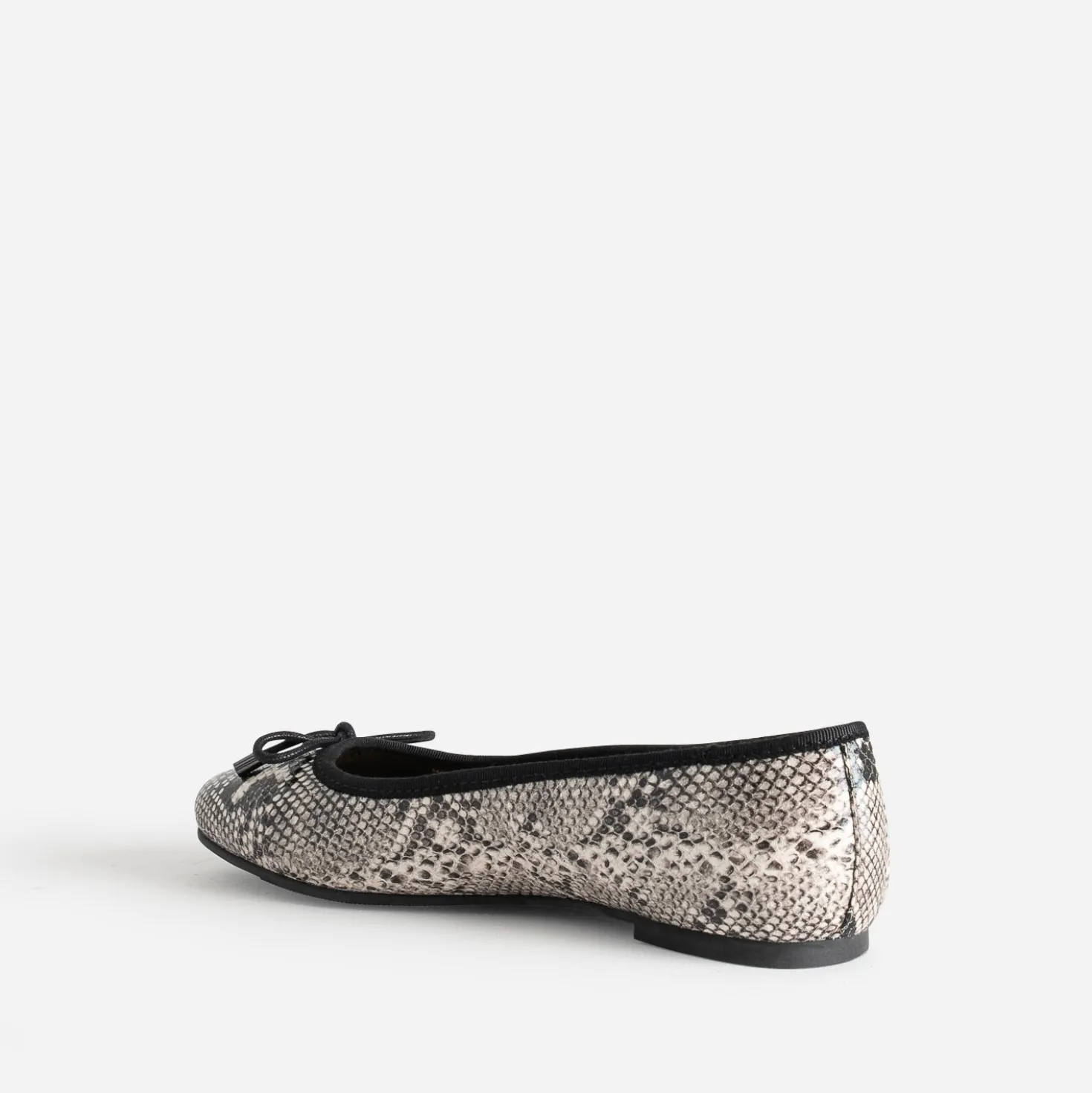 Ballerine noire imprimé effet python
