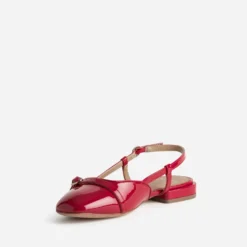Ballerine slingback rouge vernie