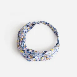 Bandeau bleu à imprimé fleurs