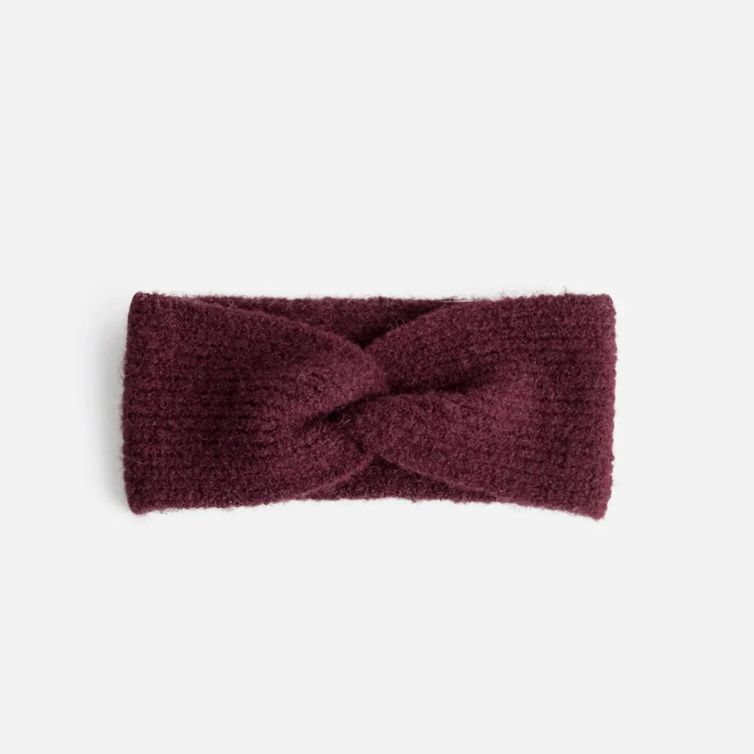 Bandeau bordeaux tricot
