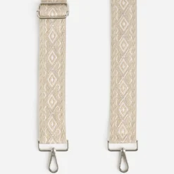 Bandoulière amovible beige à motif ethnique