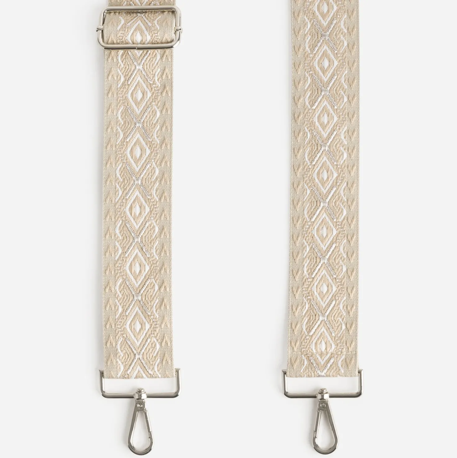 Bandoulière amovible beige à motif ethnique