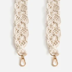 Bandoulière TEXTO beige façon macramé