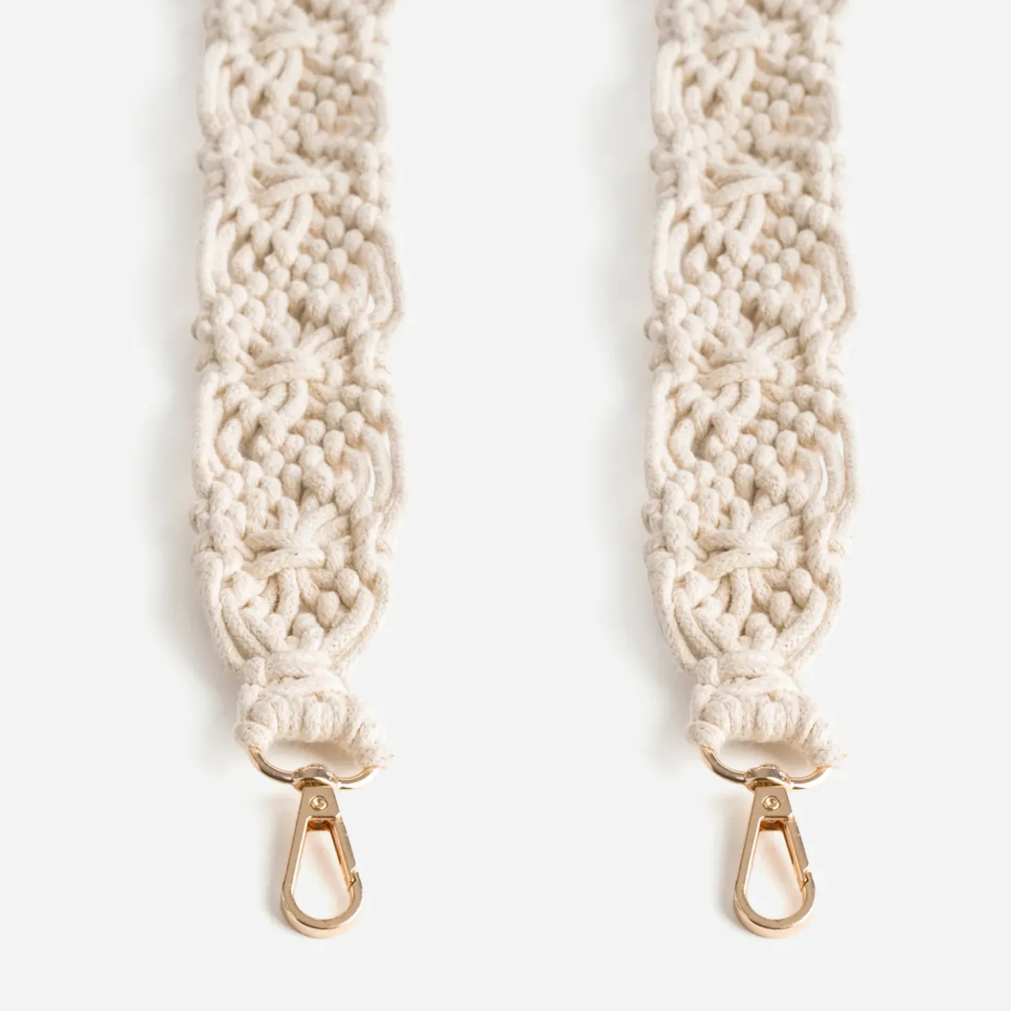 Bandoulière TEXTO beige façon macramé