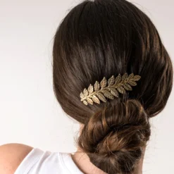 Barrette pour cheveux feuille