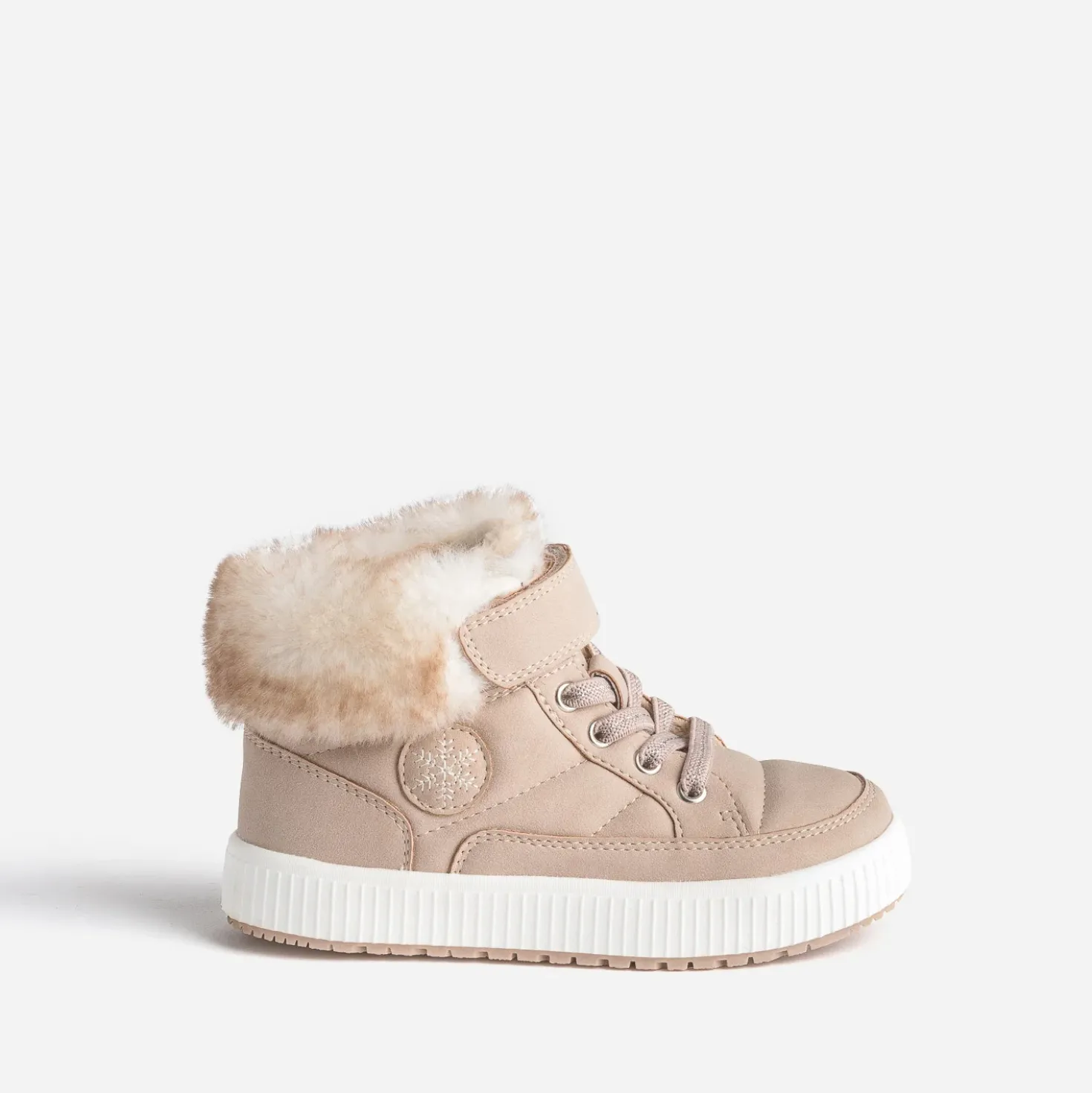 Basket BUGGY beige rosé fourrée