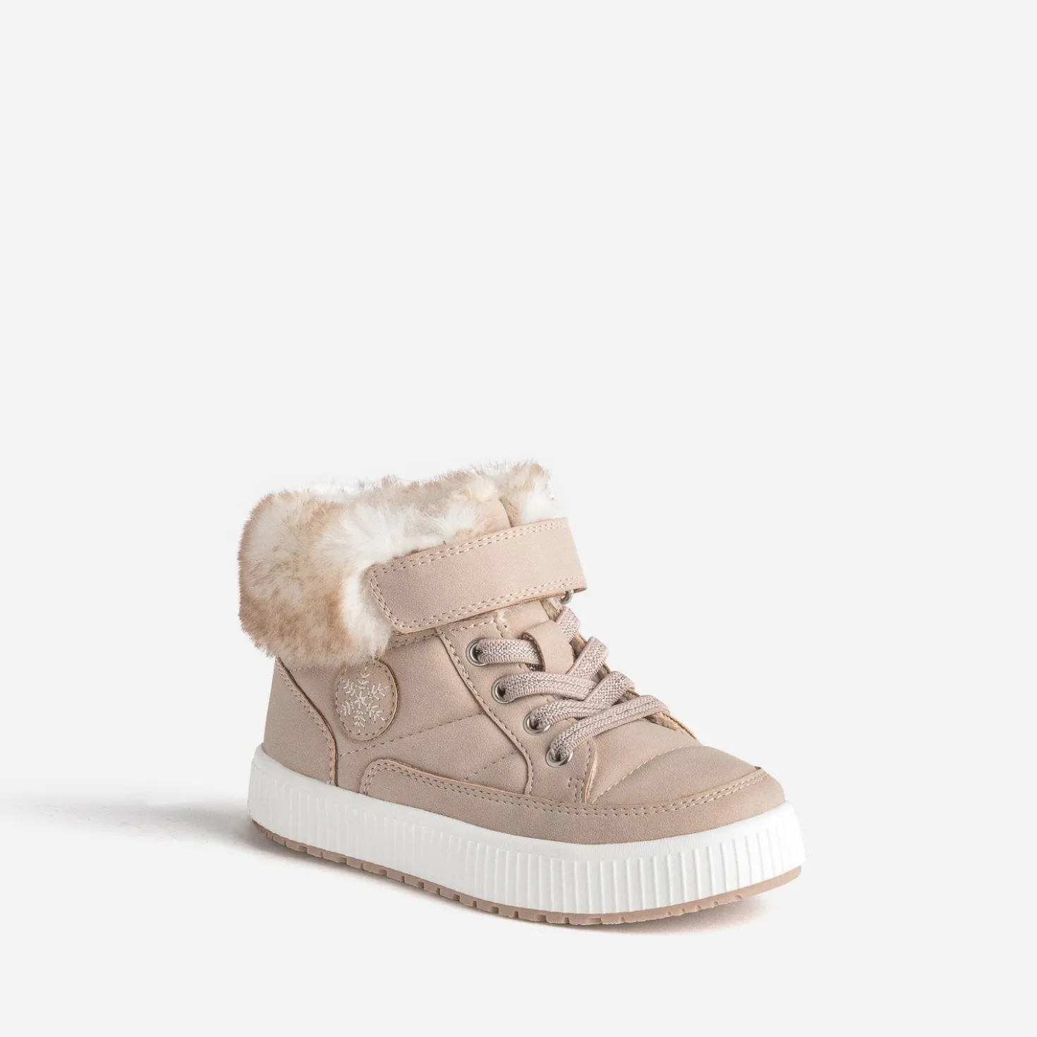 Basket BUGGY beige rosé fourrée