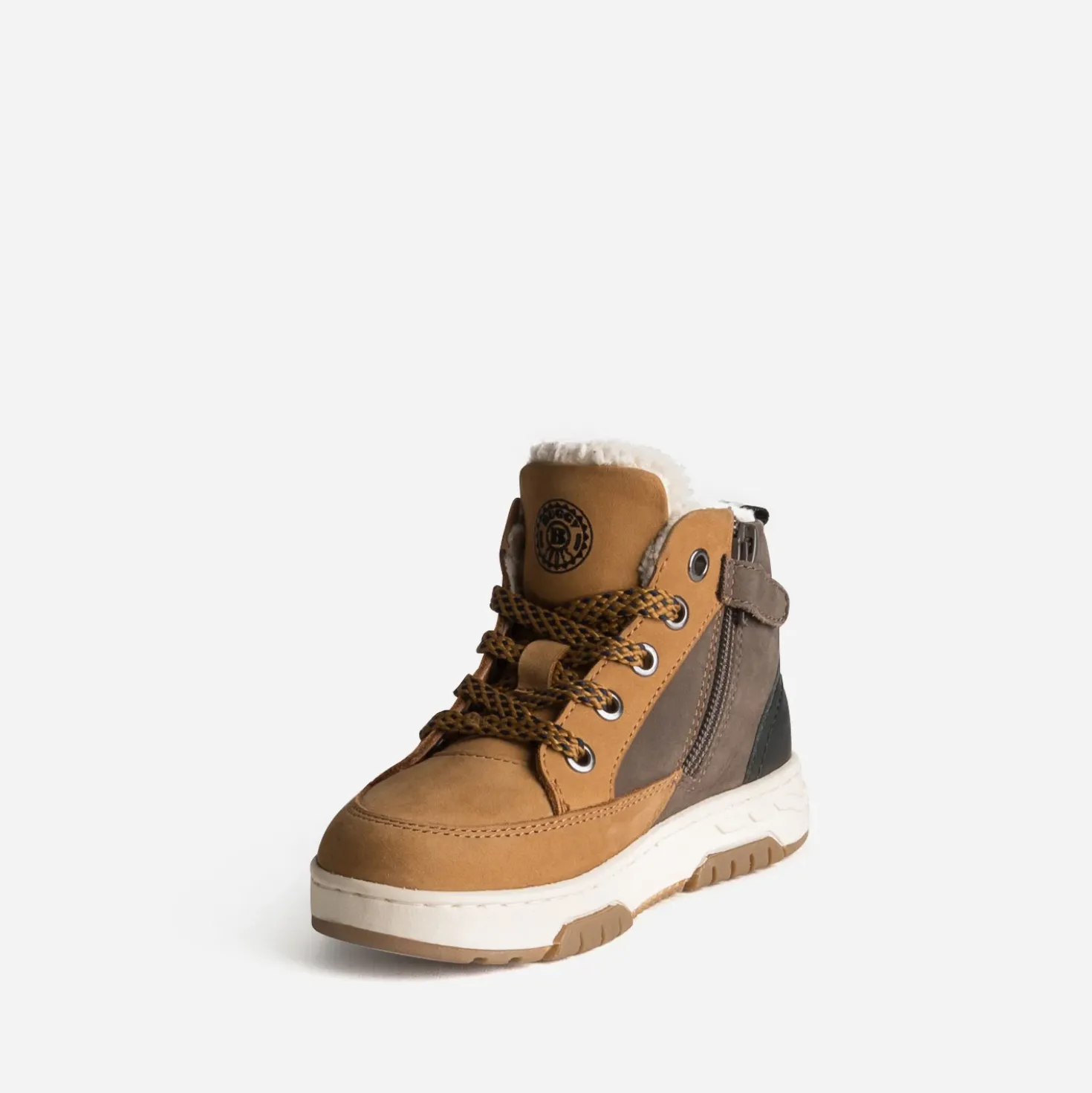 Basket BUGGY camel, marron, noire cuir