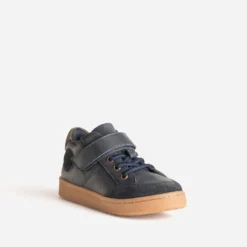 Basket BUGGY marine en cuir