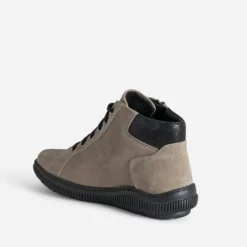Basket FRANCE ARNO beige cuir velours