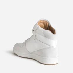 Basket LA MANUFACTURE blanche cuir