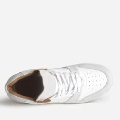 Basket LA MANUFACTURE blanche cuir