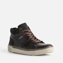 Basket marron cuir