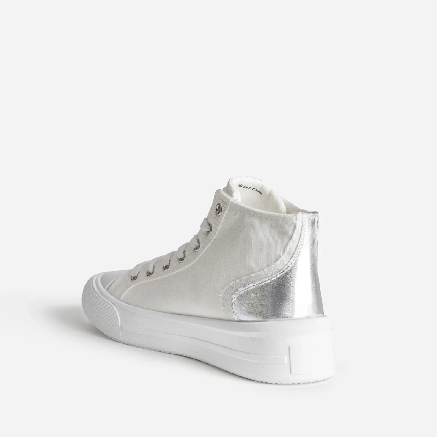 Basket montante blanche et argent KAPORAL