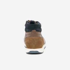 Basket REDSKINS marron en cuir