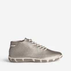 Basket TBS taupe cuir métallisé